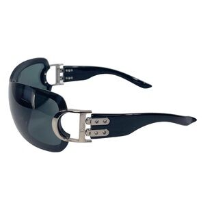 Christian Dior Airspeed 2 Mask Sheild Black Sunglasses Vintage